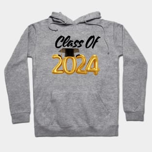 Foil Balloons Funny Graduation Party Class Of 2024 Hoodie